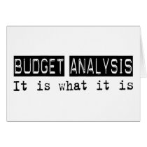 Budget Analysis It Is Card