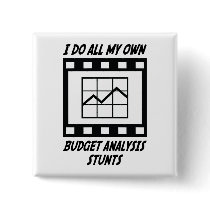 Budget Analysis Stunts Pinback Buttons