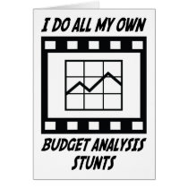 Budget Analysis Stunts Greeting Card