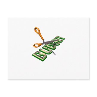 Budget Cut postcard