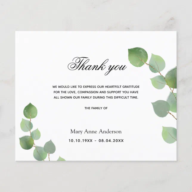 Budget Sympathy Eucalyptus Greenery White Zazzle