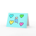 Budgie Birthday Card