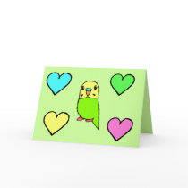 Budgie Birthday Card