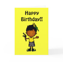 Budgie Boy Birthday Card 2 (C114g4)