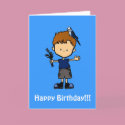 Budgie Boy Birthday Card (C112b3) by pocketsfulloflove Budgie Boy Birthday Card (C112b3)