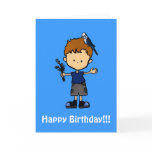 Budgie Boy Birthday Card (C112b3)