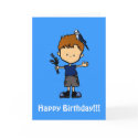Budgie Boy Birthday Card (C112b3)