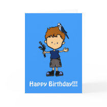 Budgie Boy Birthday Card (C112b3) by pocketsfulloflove Budgie Boy Birthday Card (C112b3)