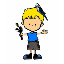 Budgie Boy blond blue t-shirts