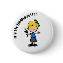 Budgie Boy (Blonde) Button