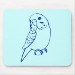 Budgie Drawing Mouse Pad