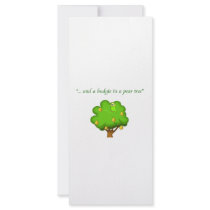 Budgie in a Pear Tree Rack Card Template