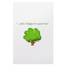 Budgie in a Pear Tree stationery