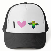 I Love Budgies Hat
