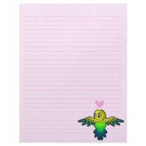 Budgie Love Customized Letterhead