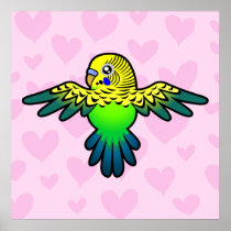 Budgie Love Poster