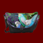 Budgie Parakeet Love Rickshaw Messenger Bag messenger bags