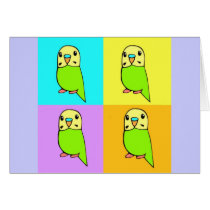 Budgie Pop Art Cards