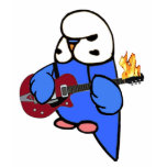 Budgie Rocks-Red Guitar t-shirts