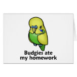 Budgies ate my homework greeting cards