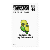 Budgies ate my homework postage