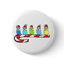 Budgies- Christmas buttons by nature_art Budgies- Christmas buttons