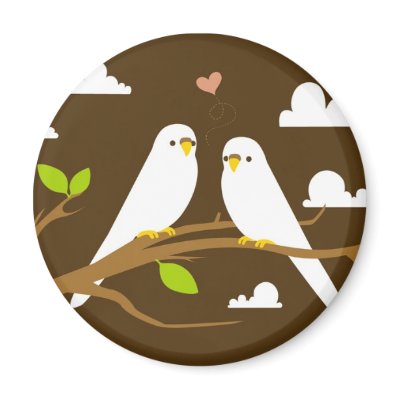 Budgies Magnet by mushmallow
