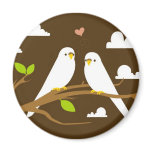 Budgies Magnet by mushmallow Budgies Magnet