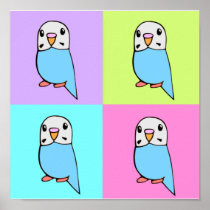 Budgies Pop Art Print
