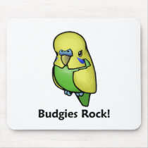 Budgies Rock! Mouse Mats