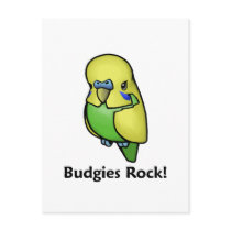 Budgies Rock! postcards by TheRealShuba Budgies Rock! postcards