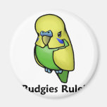 Budgies Rule! Refrigerator Magnet