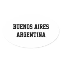 Buenos Aires Argentina oval stickers