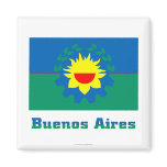 Buenos Aires flag with name Refrigerator Magnet