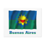 Buenos Aires waving flag with name Postcard