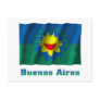 Buenos Aires waving flag with name Postcard