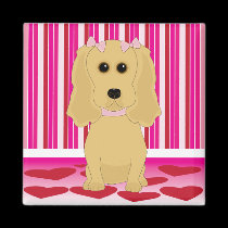 Buff Cocker Spaniel Love magnets