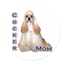 Buff Cocker Spaniel Mom 4 - Sticker by GreyWolfCreation Buff Cocker Spaniel Mom 4 - Sticker