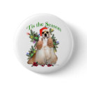 Buff Cocker Spaniel 'Tis the Season - Button by GreyWolfCreation Buff Cocker Spaniel 'Tis the Season - Button