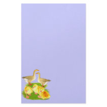 Buff Goose Family Customized Stationery