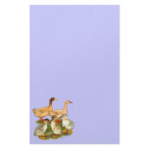 Buff Orpington Duck Family Customized Stationery
