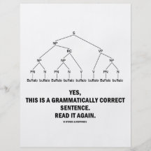 Buffalo (8 Times) Grammatically Correct Sentence Custom Flyer
