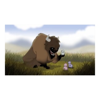 Buffalo and Friends Poster print