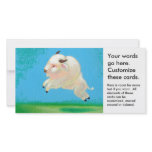 Buffalo art fun happy leaping white bison painting photo card