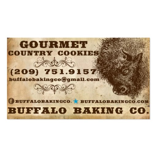 Buffalo Baking Business Cards (front side)