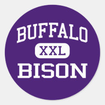 Buffalo - Bison - Junior - Buffalo Texas Round Sticker
