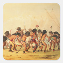 Buffalo Dance, c.1832 Square Sticker