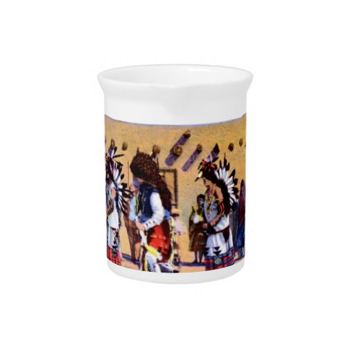 Buffalo Dance of the Pueblo Indians Beverage Pitchers