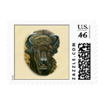 Buffalo Eating Postage Stamp