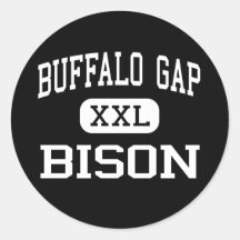 Buffalo Gap - Bison - High - Swoope Virginia Round Stickers